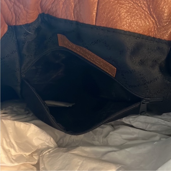 NWT BCBGMaxAzria large leather cognac tote, MSRP $398 - Picture 5 of 5